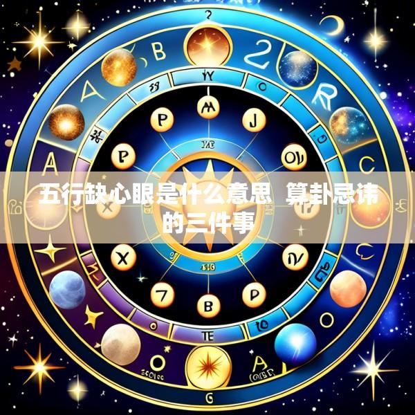 五行缺心眼是什么意思  算卦忌讳的三件事