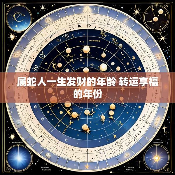 属蛇人一生发财的年龄 转运享福的年份