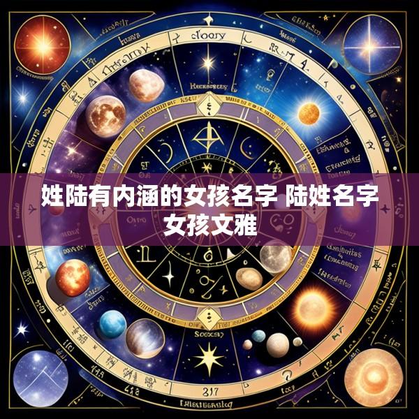 姓陆有内涵的女孩名字 陆姓名字女孩文雅