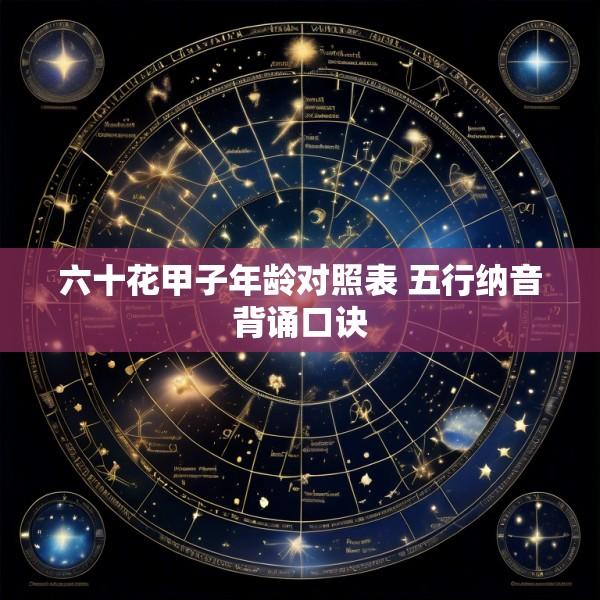 六十花甲子年龄对照表 五行纳音背诵口诀