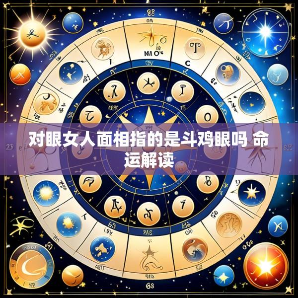 对眼女人面相指的是斗鸡眼吗 命运解读