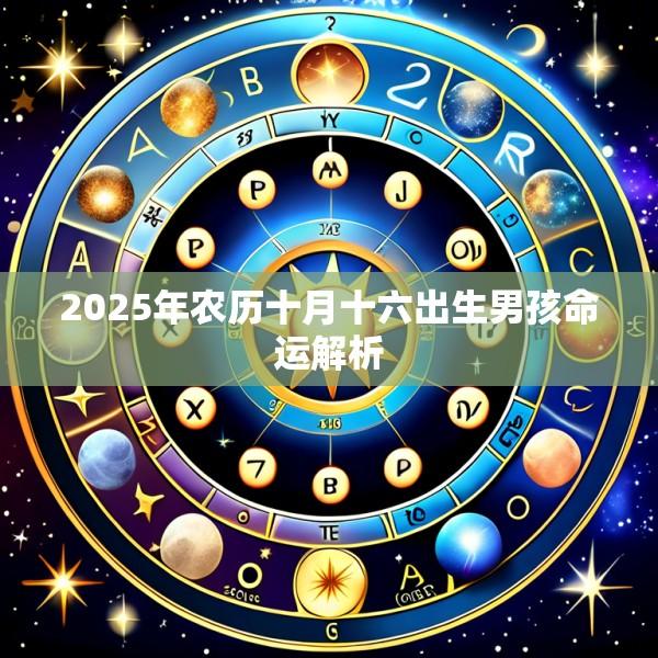 2025年农历十月十六出生男孩命运解析