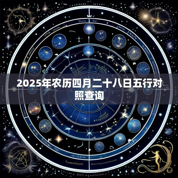 2025年农历四月二十八日五行对照查询