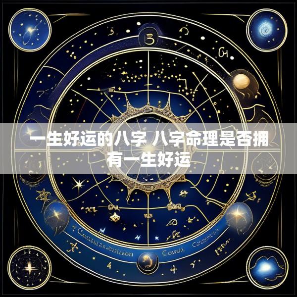 一生好运的八字 八字命理是否拥有一生好运