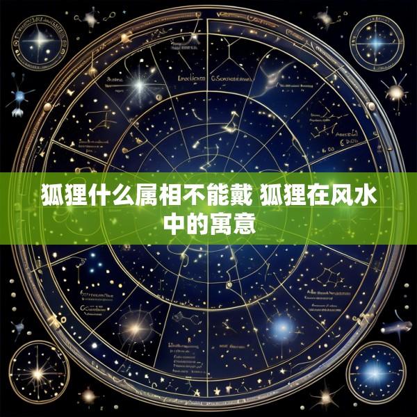 狐狸什么属相不能戴 狐狸在风水中的寓意