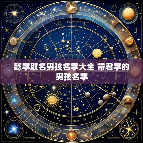 懿字取名男孩名字大全 带君字的男孩名字