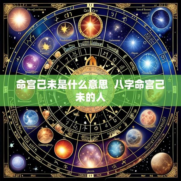 命宫己未是什么意思  八字命宫己未的人