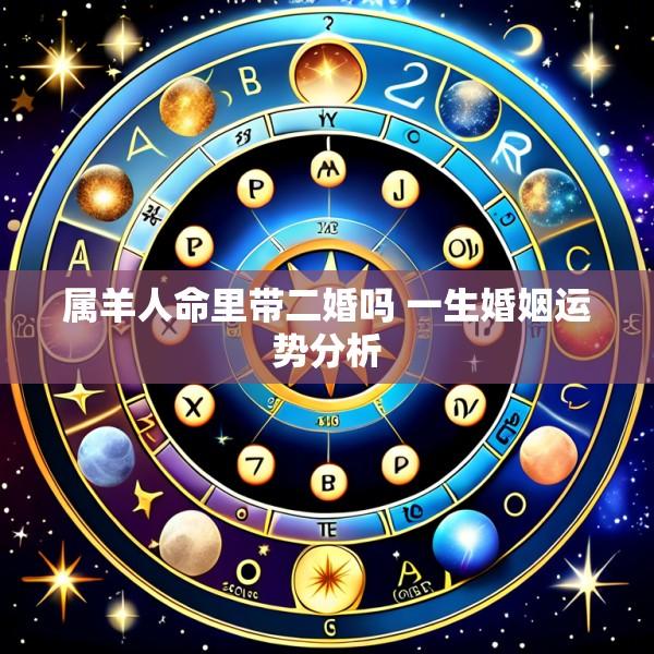 属羊人命里带二婚吗 一生婚姻运势分析