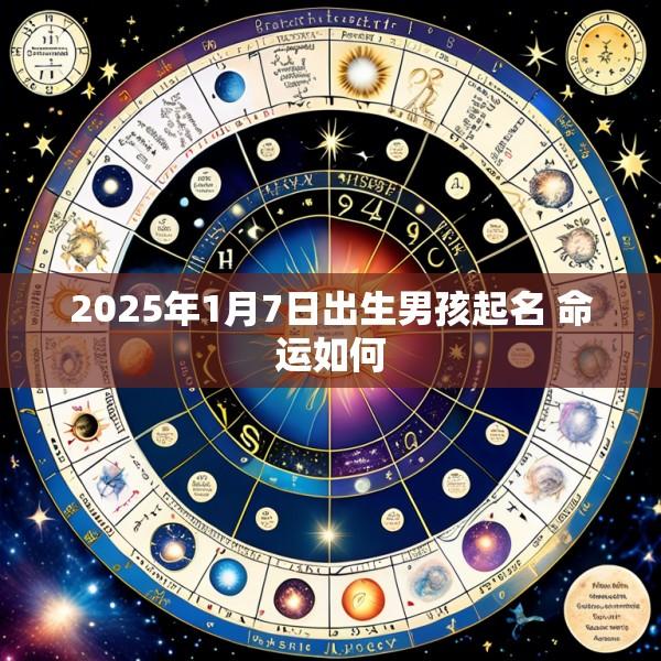 2025年1月7日出生男孩起名 命运如何