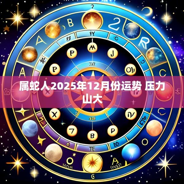 属蛇人2025年12月份运势 压力山大