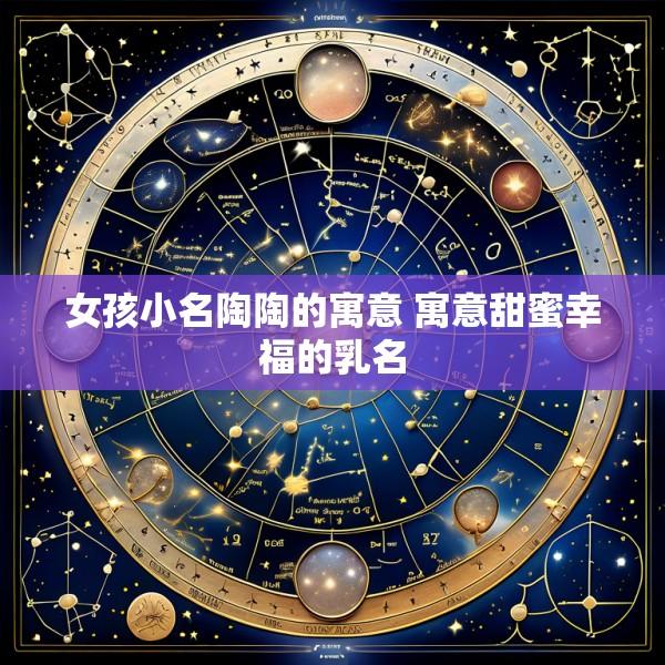 女孩小名陶陶的寓意 寓意甜蜜幸福的乳名