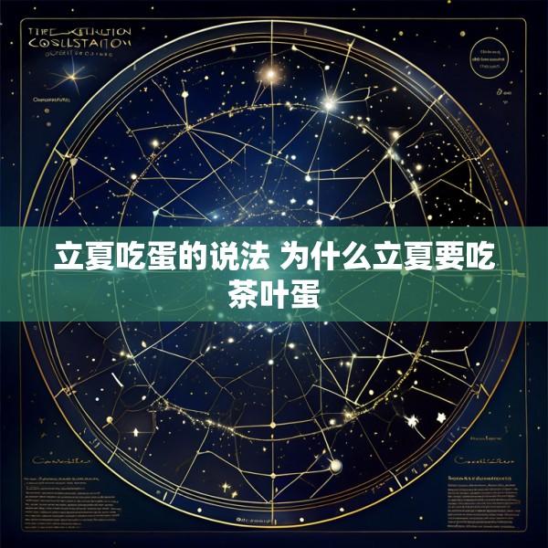 立夏吃蛋的说法 为什么立夏要吃茶叶蛋