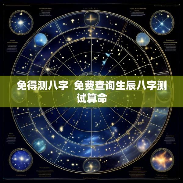免得测八字  免费查询生辰八字测试算命