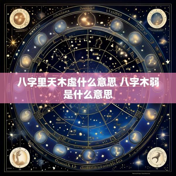 八字里天木虚什么意思 八字木弱是什么意思