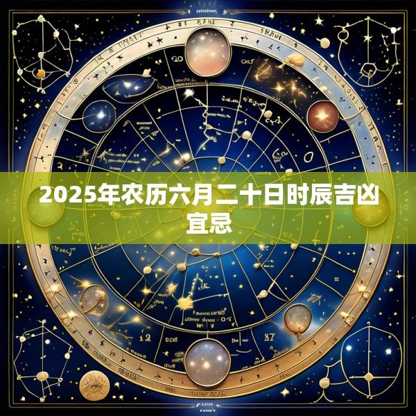 2025年农历六月二十日时辰吉凶宜忌