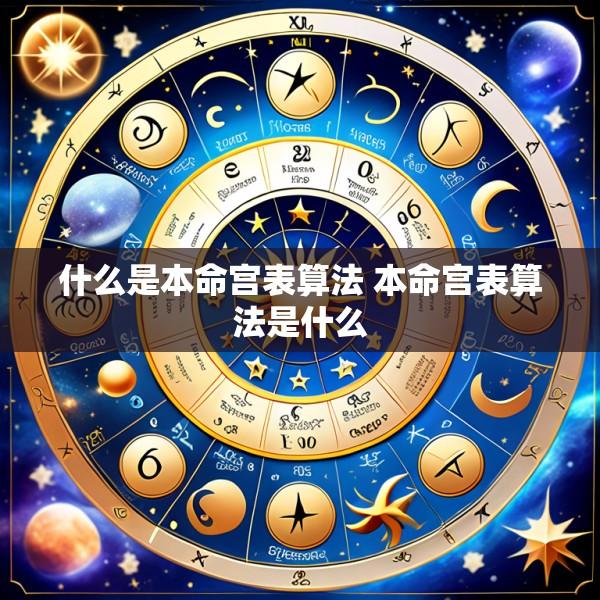 什么是本命宫表算法 本命宫表算法是什么