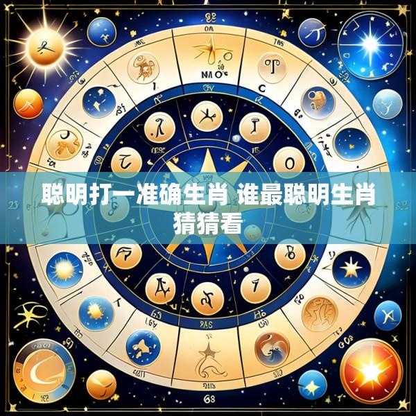 聪明打一准确生肖 谁最聪明生肖猜猜看