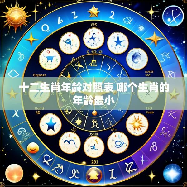 十二生肖年龄对照表 哪个生肖的年龄最小