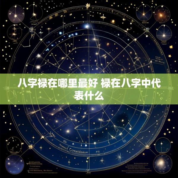 八字禄在哪里最好 禄在八字中代表什么