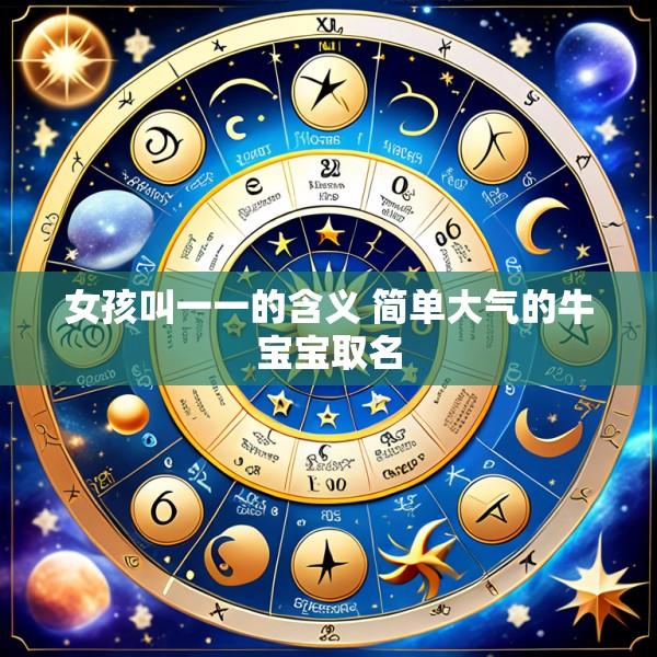 女孩叫一一的含义 简单大气的牛宝宝取名