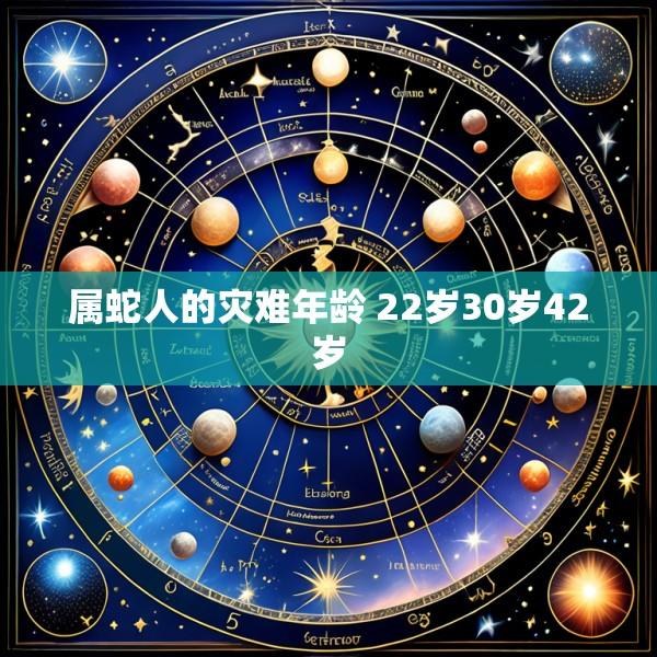 属蛇人的灾难年龄 22岁30岁42岁