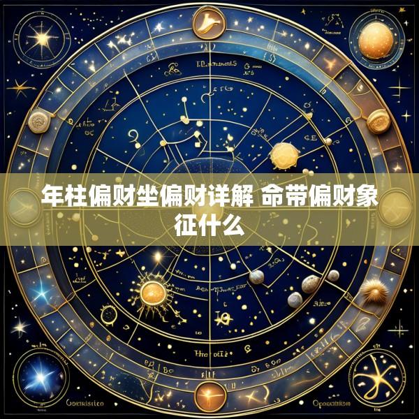 年柱偏财坐偏财详解 命带偏财象征什么