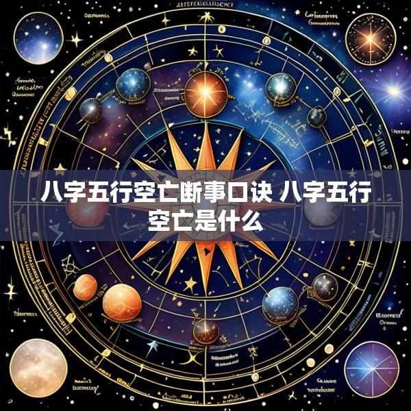 八字五行空亡断事口诀 八字五行空亡是什么