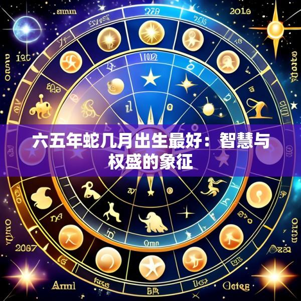 六五年蛇几月出生最好:智慧与权盛的象征