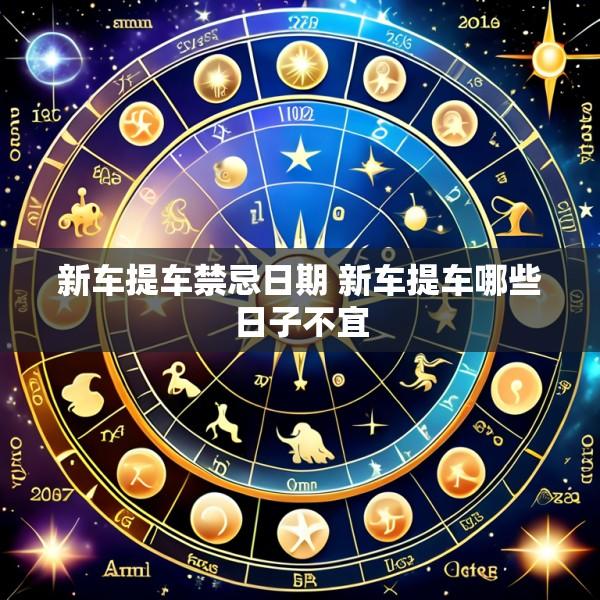 新车提车禁忌日期 新车提车哪些日子不宜