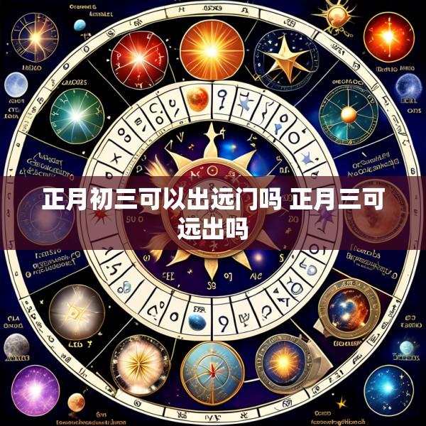 正月初三可以出远门吗 正月三可远出吗