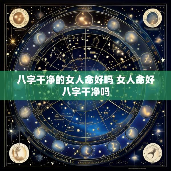 八字干净的女人命好吗 女人命好八字干净吗