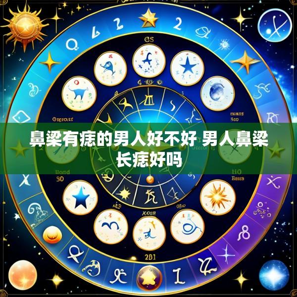 鼻梁有痣的男人好不好 男人鼻梁长痣好吗