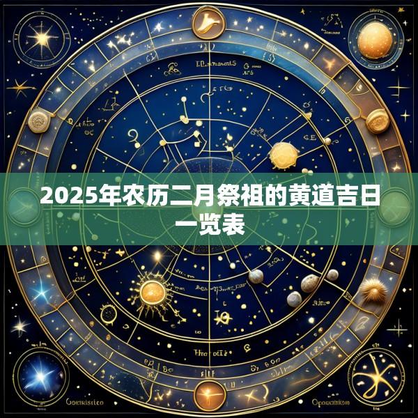2025年农历二月祭祖的黄道吉日一览表