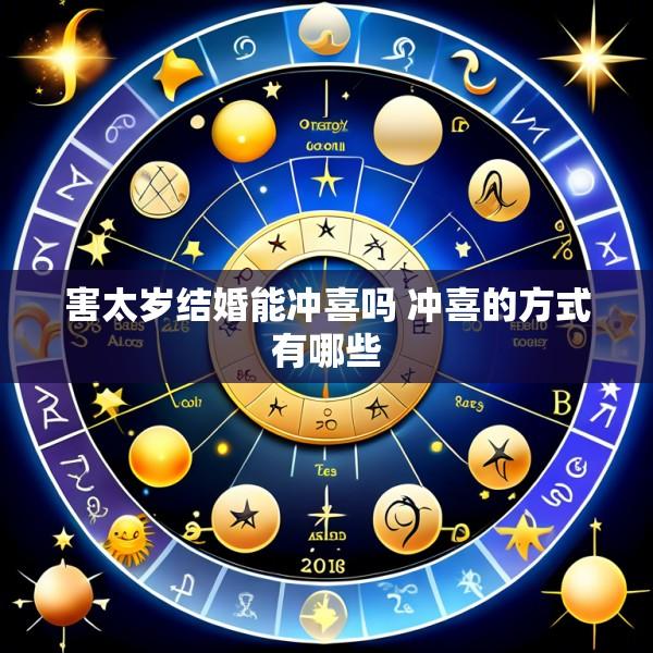 害太岁结婚能冲喜吗 冲喜的方式有哪些