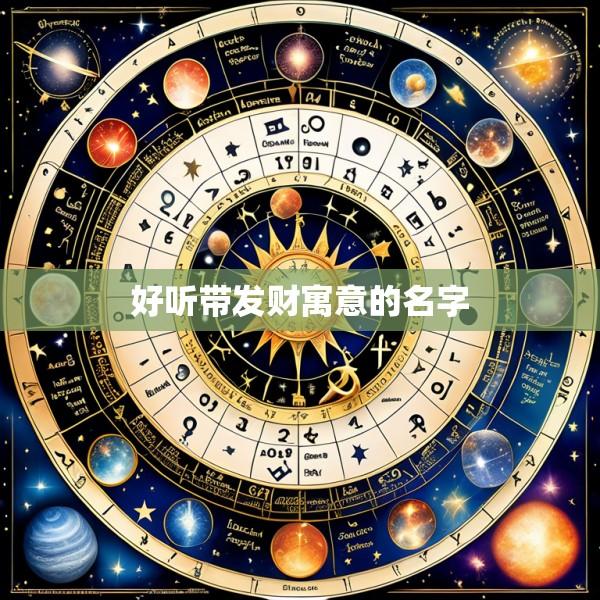 好听带发财寓意的名字