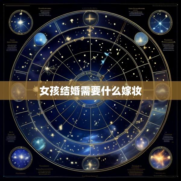 女孩结婚需要什么嫁妆