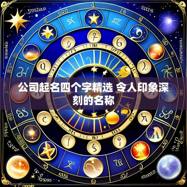 公司起名四个字精选 令人印象深刻的名称