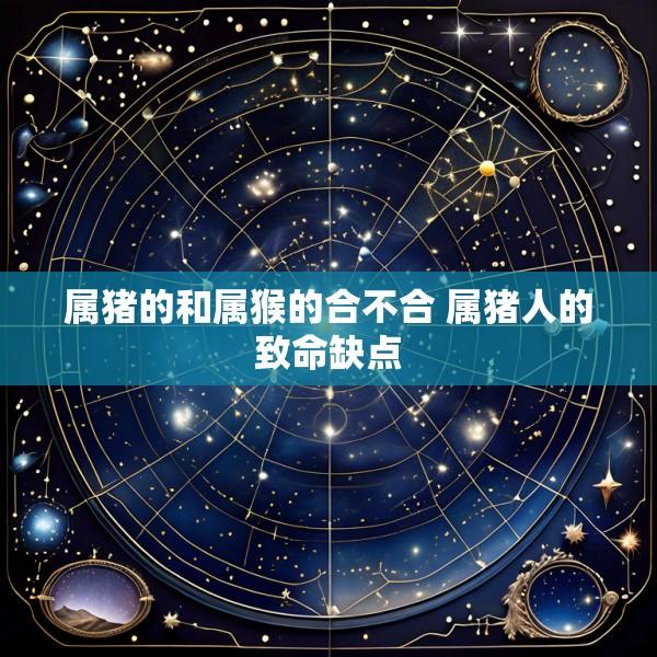 属猪的和属猴的合不合 属猪人的致命缺点