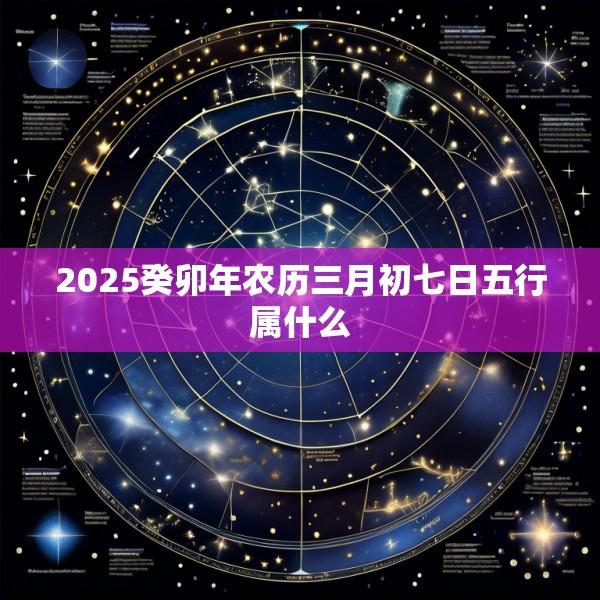 2025癸卯年农历三月初七日五行属什么