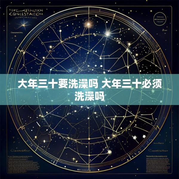 大年三十要洗澡吗 大年三十必须洗澡吗