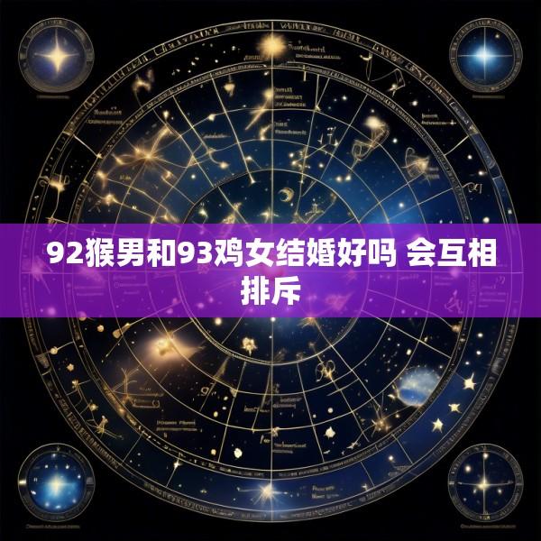 92猴男和93鸡女结婚好吗 会互相排斥
