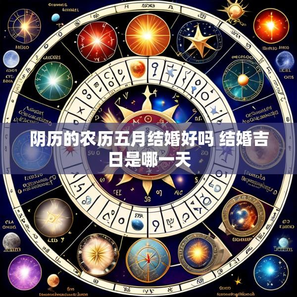 阴历的农历五月结婚好吗 结婚吉日是哪一天