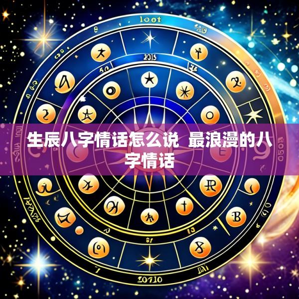 生辰八字情话怎么说  最浪漫的八字情话