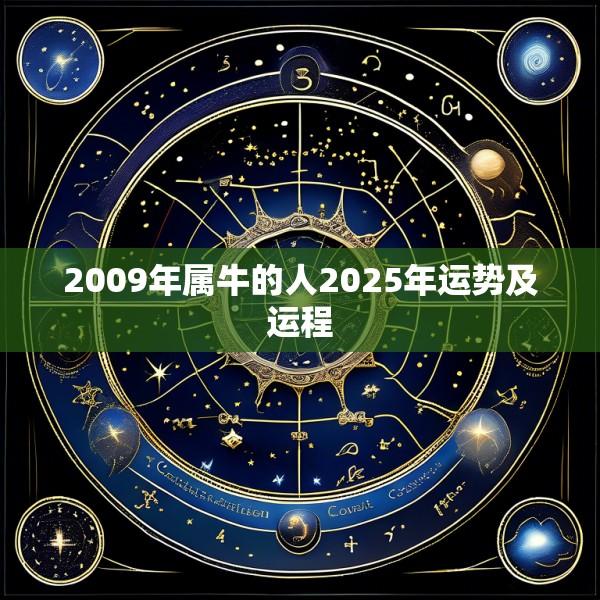 2009年属牛的人2025年运势及运程
