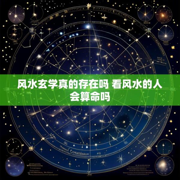 风水玄学真的存在吗 看风水的人会算命吗