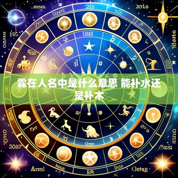 霖在人名中是什么意思 能补水还是补木