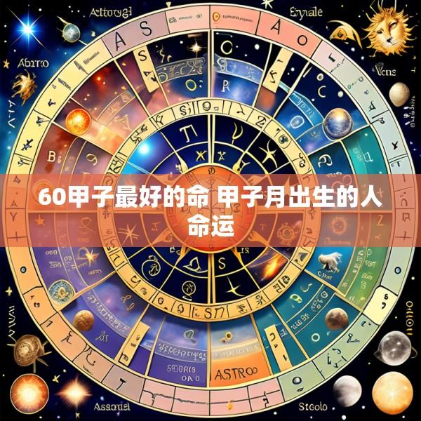60甲子最好的命 甲子月出生的人命运
