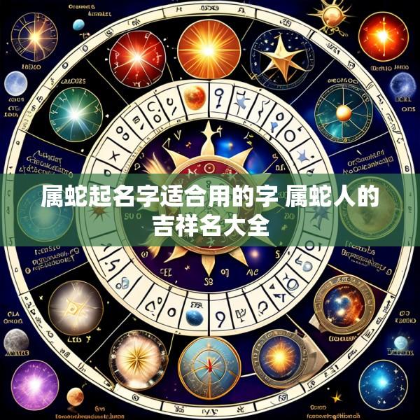 属蛇起名字适合用的字 属蛇人的吉祥名大全