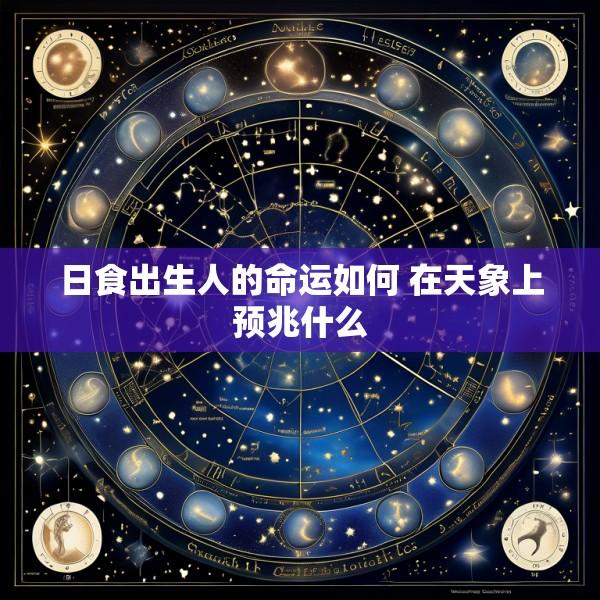 日食出生人的命运如何 在天象上预兆什么