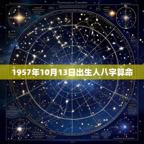 1957年10月13日出生人八字算命
